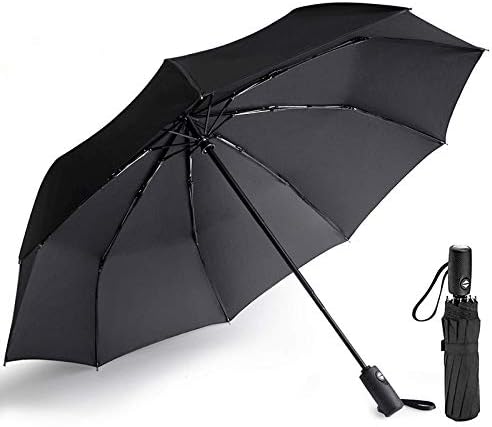 Travel Umbrella Windproof Compact Folding Umbrella Portable Auto Open Close Mini Lightweight Sun&Rain Umbrella with Teflon Coating