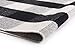 Buffalo Check Rug Checkered Plaid Cotton Mat Woven Black White Striped Area Rugs with Non Slip Pad for Outdoor Kitchen Living Room Bathroom Decor,23.6