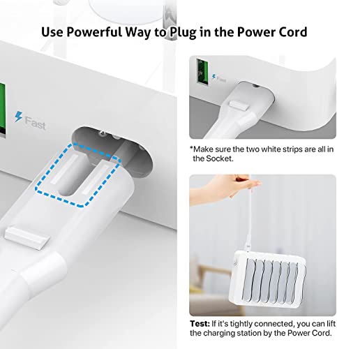 SOOPII Charging Station for Multiple Devices, 4-Port Charger Station with 6 Mixed Charging Cables, Desk Organizer Docking Station for Phones, Tablets and Other Electronics, USB