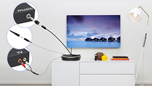 Wireless-TV-Headphones-Jelly-Comb-Over-Ear-Wireless-RF-Headphones-with-Charging-Dock-Volume-Control-for-TV-Cell-Phone-Tablet-PC-DVD-Black