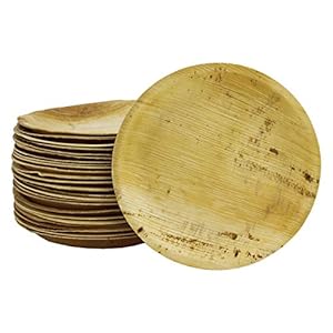 Disposable-Palm-Leaf-Plates-25-Pack-Compostable-and-Biodegradable-Plates-Round-7-inch-18-cm-100-All-Natural-Palm-Plate-Tableware-Perfect-for-Picnics-BBQ-and-Outdoor-Parties Disposable Palm Leaf Plates - 25 Pack - Compostable and Biodegradable Plates - Round 7 inch - 18 cm 100% All Natural…