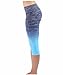 Evera Womens Ombre Yoga Athletic Workout Exercise Capris Leggings