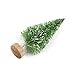 Goldenlight 12 Pack Miniature Christmas Trees Tiny Sisal Trees Artificial Mini Pine Tree with Snow and Wood Base for Christmas Snow Globe Decoration Crafts