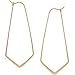 Geometric Chevron Threader Hoop Earrings - Hypoallergenic Lightweight Cutout Thin Wire Drop Dangles - Plated in 925 Sterling Silver or 24k Gold, by Humble Chic NY