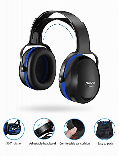 Mpow [Upgraded] Noise Reduction Safety Ear Muffs, SNR 36dB Shooting Hunting Muffs, Hearing Protection with a Carrying Bag, Ear Defenders Fits Adults To Kids with Twist Resistant Headband- Dark Blue - Thumbnail 7
