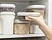 Sistema Bake IT Collection Food Storage Container with Split Compartments, 2.6 Cup/0.6 L, Clear/White