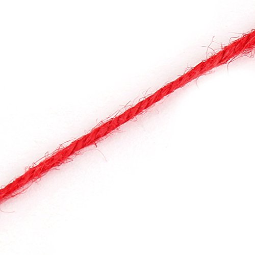 uxcell Jute Burlap Gift Tags Ribbon Twine Rope Cord String Roll 2mm Dia 50m Length Red
