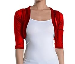 Fashion Secrets Junior`s Sheer Chiffon Bolero Shrug
