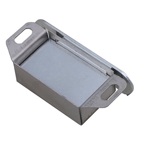 RDEXP 55x25x13mm Silver Stainless Steel Magnetic Cabinet Cupboards & Door Latch Catch Closures with Screws Set of 20