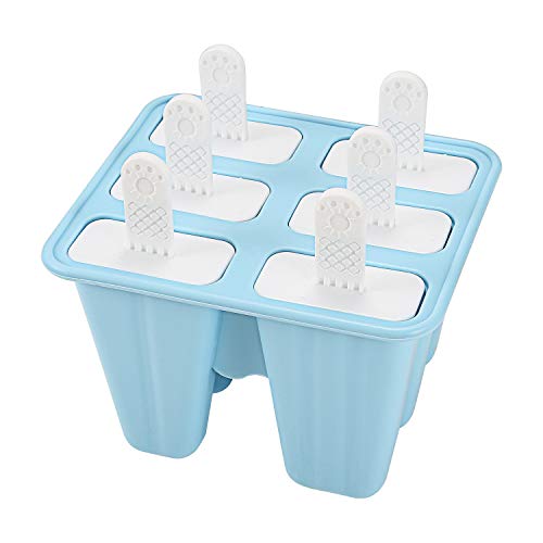 DIFENLUN Ice Pop Molds, 6 Easy-release Popsicle Molds With Sticks and Drip-guards, BPA-free Silicone DIY Ice Cream Maker - Thumbnail 7