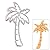 Palm Tree cookie cutter, 1 pc, Ideal for Tropical theme party