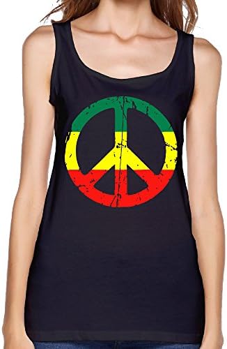 Rasta Peace And Love Lady's Tank Top Sleeveless T Shirt M
