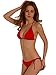 Bandeau Swimwear Hot Halter Push Up Swimsuit Bikini Lingerie Red