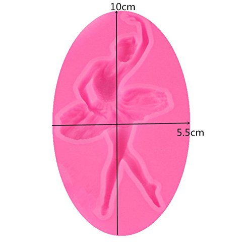 Chige Candy Mold, Silicone Baking Trays - Food Grade & BPA Free - Not Sticky Cake Decoration Mould For Mousse,Chocolate Brownie,Jelly,Ice Cream,Chiffon,Cheesecake,Fondant (Ballet Girl)