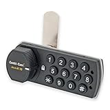 Combi-Cam 7910-K10-HRH-BLK Horizontal Electronic Drawer Lock with Cam, Black Finish