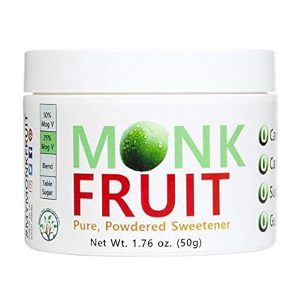 Amazon Com Namanna 100 Monk Fruit Sweetener Zero Calorie Zero Carb Paleo Safe 25 Mogroside V 50g 1 000 Servings Grocery Gourmet Food