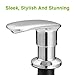 Sink Soap Dispenser, Cozzine Stainless Steel Kitchen Soap Dispenser, Large Capacity 17 OZ Bottle, 3.15 Inch Threaded Tube for Thick Deck Installation, Zinc Alloy Nozzle, Chrome Finish