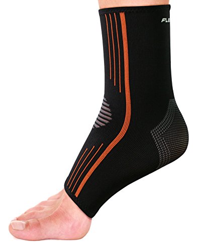 NEOALLY Ankle Sleeve Running Soccer Foot Sock with Arch Support for Plantar Fasciitis, Achilles Tendon,Swelling, Heel Spurs, Sprained Ankle (L Single)