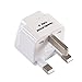 UK Travel Adapter for Type G Plug - Works with Electrical Outlets in United Kingdom, Hong Kong, Ireland, Great Britain, Scotland, England, London, Dublin & More – 1 Pack
