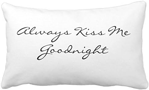 Home Decor Long Pillowcase: Hugs Wanted Always Kiss Me Goodnight Long Pillowcase
