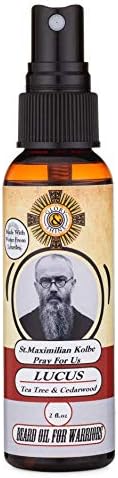 Catholic Beard Oil Made With Lourdes Water (Lucus: Tea Tree and Cedarwood)