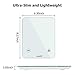 Letsfit Digital Kitchen Scale, Multifunction Food Scale and LED Screen Display, Glass Platform, Capacity Range from 0.1oz (1g) to 11lbs (5000g), Batteries Included