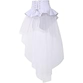 Steampunk Women's Tulle Skirts Waist Belt for Women Ruffles Pirate Corset Costumes