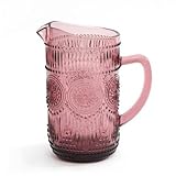 The Pioneer Woman Adeline 1.59-Liter Glass Ice Tea Water Pitcher Bar Drinkware, Plum (1, Plum)