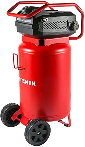 Craftsman Air Compressor, Max 175 Psi 20 Gallon 1.8 HP Heavy Duty Compressor Oil-Free, 145-175 Psi Range, 4 CFM@90psi Electric Air Compressor, Red- CMXECXA0232043