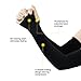 HQdeal Sun UV Protection Sleeves for Men Women Cooling Arm Sleeves Warmer Long Protective Tattoo Cover Golf Cycling Running Fishing Driving Basketball Baseball 3 Pairs Black
