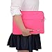 Qishare 13.3 14 inch Laptop Case Laptop Shoulder Bag, Multi-Functional Notebook Sleeve Carrying Case with Strap for Samsung Acer Asus Lenovo Yoga MacBook pro 13 Ultrabook Chromebook(Pink)