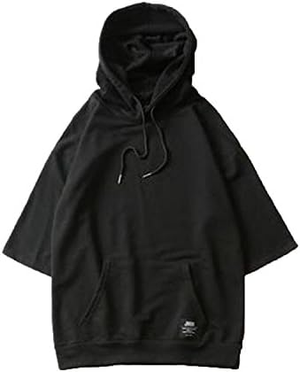 Amazon Vcbpq メンズ パーカー 半袖 Tシャツ パーカー プルオーバー 春パーカー おしゃれ ファッション カジュアル Tシャツ ブラックl トレーナー パーカー 通販