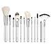 Gisala 12 Pcs Premium Kabuki Makeup Brush Set Cosmetics Foundation Blending Blush Eyeliner Face Powder Brushes Makeup Tool Set with Travel Pouch Bag