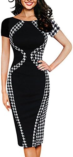Chanyuhui Dress, Women Sexy Knee-Length Bodycon Business Style Short/Long Sleeve Evening Party Mini Dress