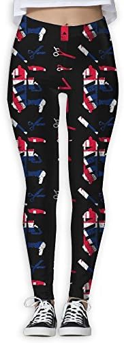 American Flag Barber Tools Vintage Women's Sport Yoga Pants Workout Leggings Pants Yoga Trousersm