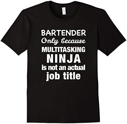Mens Bartender T-Shirt - Funny Bartender Shirts XL Black