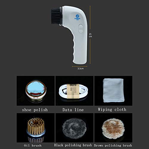Jlong Handheld Mini Electric Shoe Polisher Electric Shoe Brush Car Interior Cleaning USB Interface
