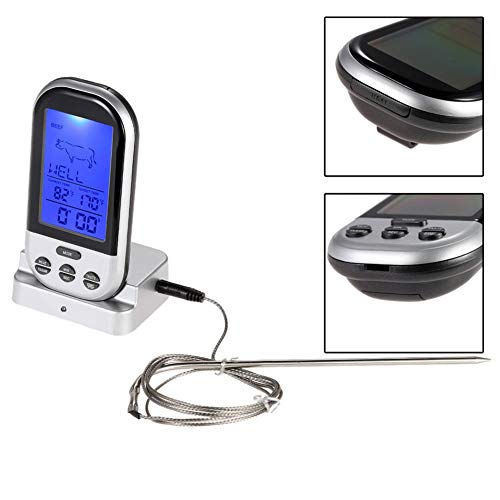 dezirZJjx Digital Food Thermometer,Kitchen Household Mini Digital BBQ Food Thermometer Meat Probe Temperature Tool Black