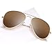 JETPAL Men & Womens Aviator UV400 Sunglasses - Copper Lens Gold Frame
