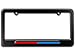 Thin Blue Red Line - Firefighter Police License Plate Tag Frame - Color Gloss Black