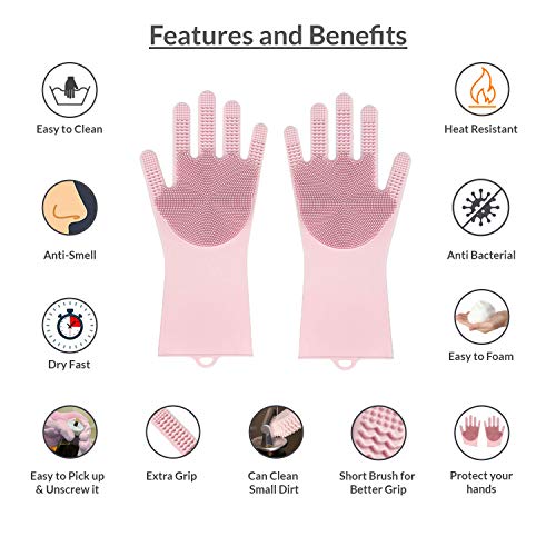 image for QualityZone Upgraded Premium Magic Saksak Silicone Dishwashing Gloves,