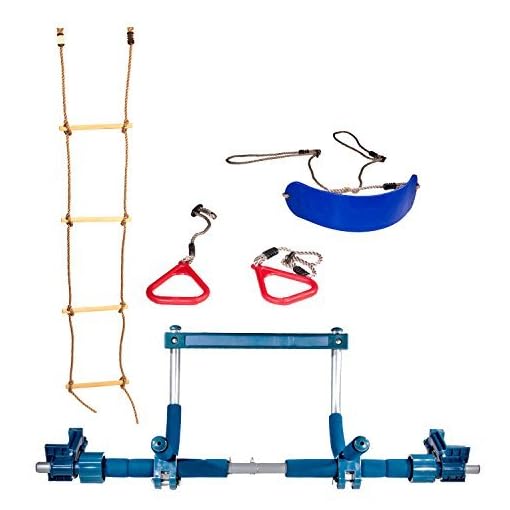 Gym1 Indoor Playground with Indoor Swing, Plastic Rings, and Climbing Ladder - Image 7