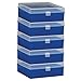 Bel-Art F18851-0012 100-Place Plastic Freezer Storage Boxes; Blue (Pack of 5)