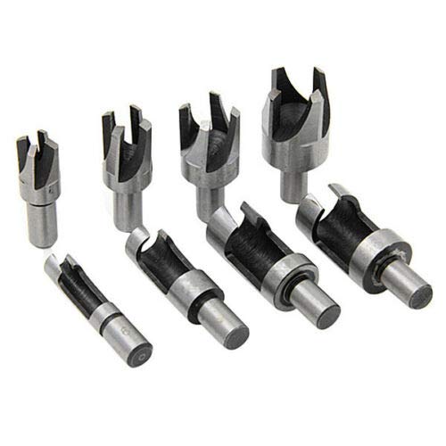 Plug Cutter 8PCS 6mm/10mm/13mm/16mm Plug Drill HSS Taper Claw Type Tenon Cork Knife Wood Woodworking Carpentry Drill Bits Tools Suitable for Bench Drills and Hand Drills