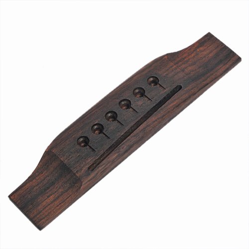 image for Kmise 1set of Cattle Bone Acoustic Guitar Bridge Pins & Saddle & Nut G