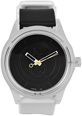 Solar Watch by Tic-Fashion 50 Meter WR Black and White Resin