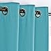 NICETOWN Kitchen Blackout Window Curtain Panel Home Fashion Thermal Insulated Solid Grommet Room Darkening Drape for Apartment (Teal Blue, 1 Panel, 42 by 63 inches Long)