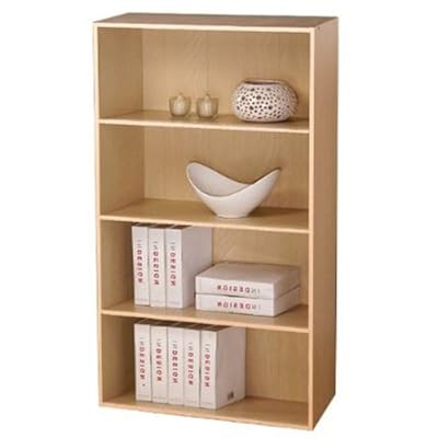 Furinno Pasir 4-Tier Open Shelf, Steam Beech – Versatile Storage