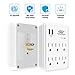 CRST 6-Outlets Wall Tap (900 Joules) Surge Protector with Dual USB Charging Ports for Home, School, Office and More - [ETL Listed]