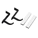 Mudder 2 Pack Headphone Headset Hanger Monitor Stand Holder Headset Stick-on Hook, Black